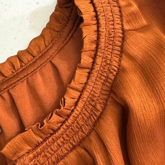 Rust Colored Sleeveless Dress - Picture 6 of 6